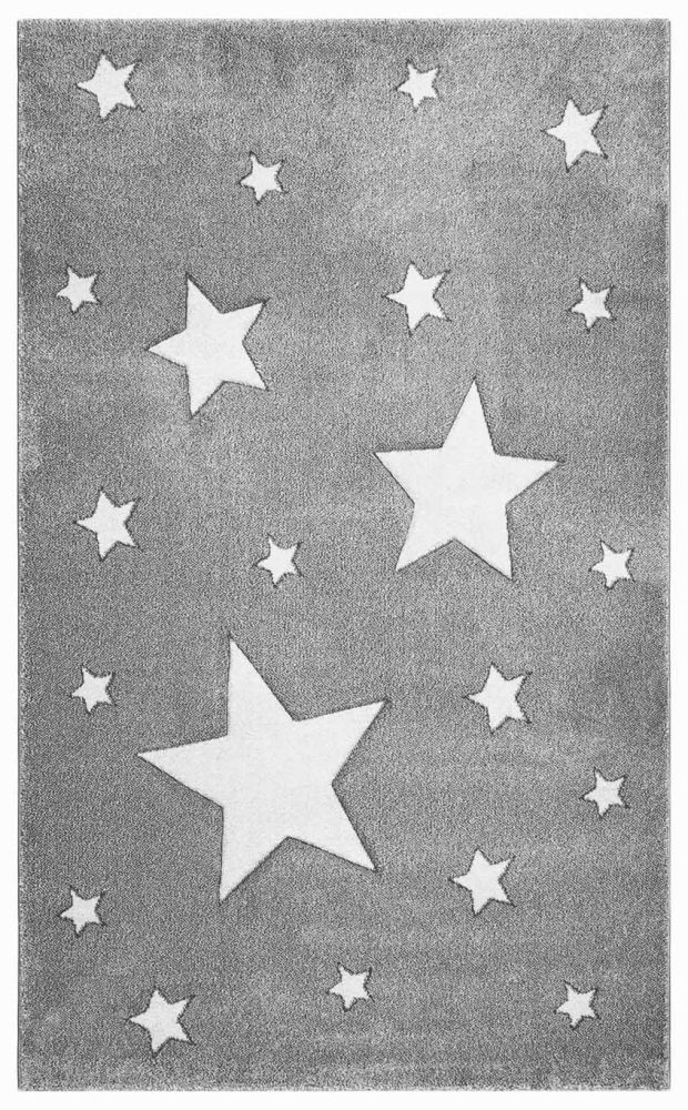 שטיח ילדים כוכבים אפור