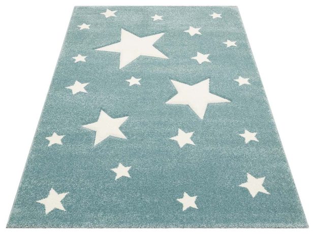 שטיח ילדים כוכבים תכלת