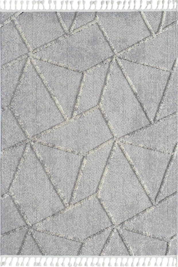 שטיח אפור גיאומטרי