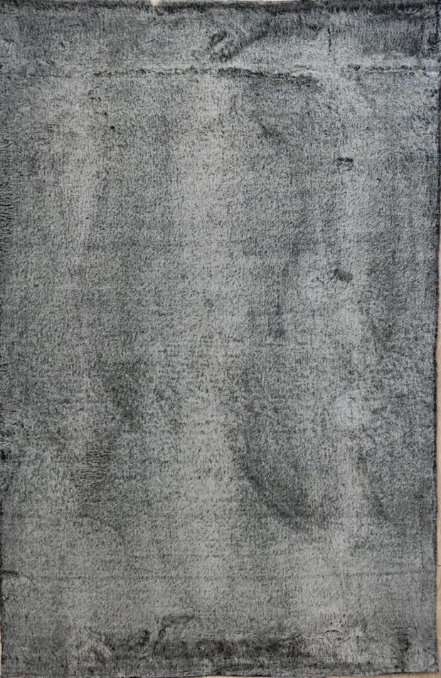 שטיח שאגי משי שיער קצר אפור