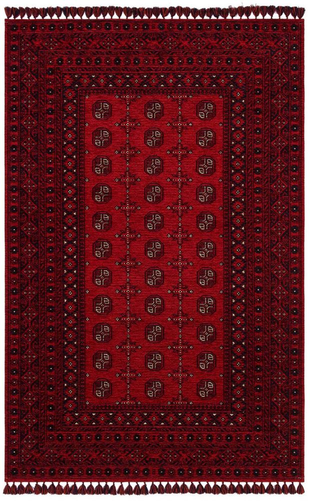 שטיח אפגני מכונה אדום