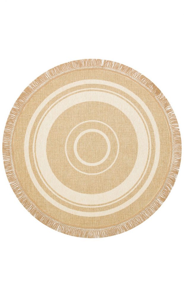 שטיח עגול דמוי חבל