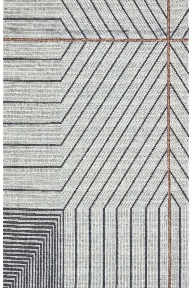 שטיח גיאומטרי אפור