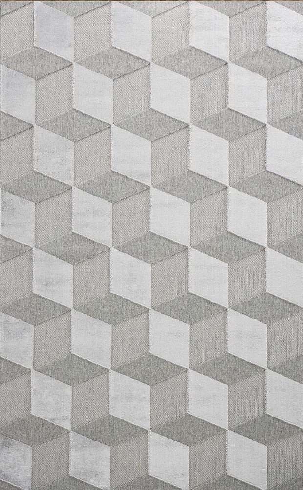 שטיח מודרני גיאומטרי אפור