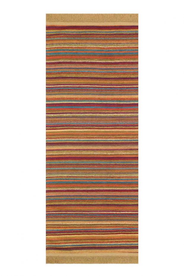 שטיח מסדרון צבעוני פסים