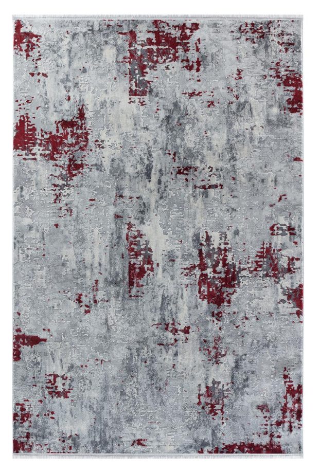 שטיח מודרני אפור אדום 5753