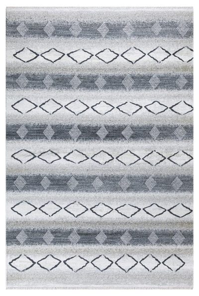 שטיח כותנה אפור קרם 1300