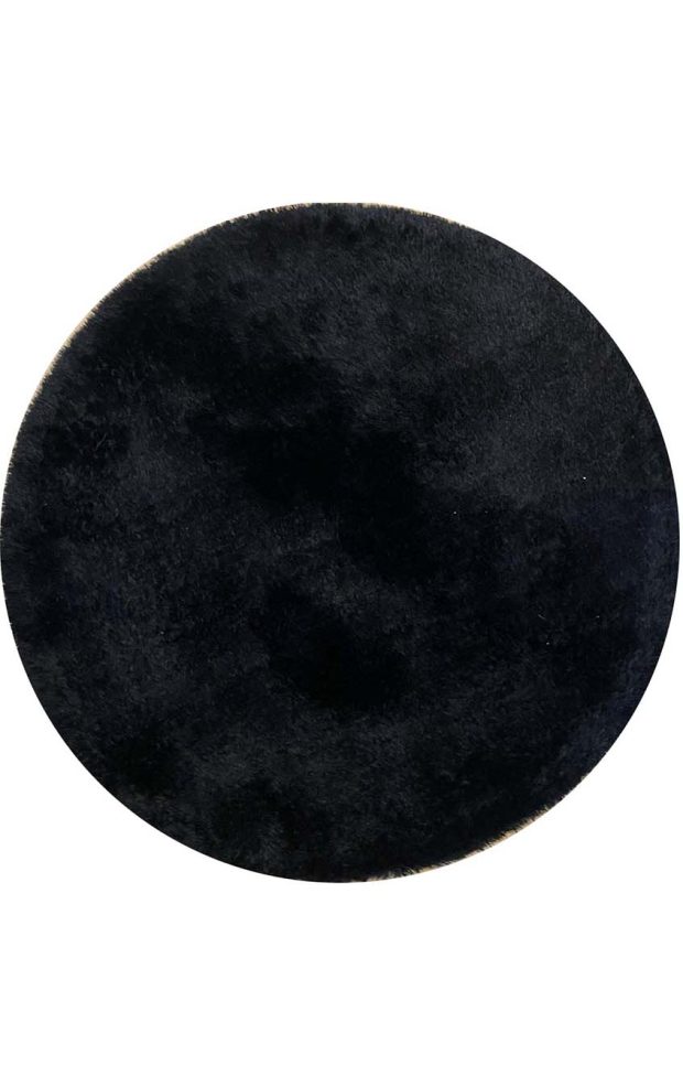שטיח עגול שחור