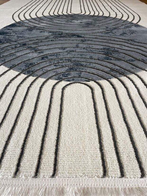 שטיח גיאומטרי עיגול קשתות