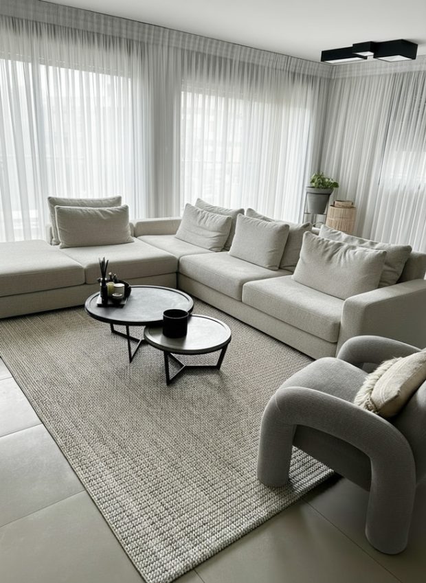 שטיח לולאות אפור