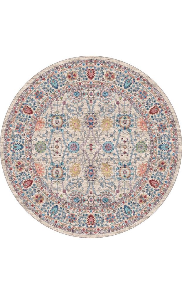 שטיח עגול דוגמה קלאסית צבעוני