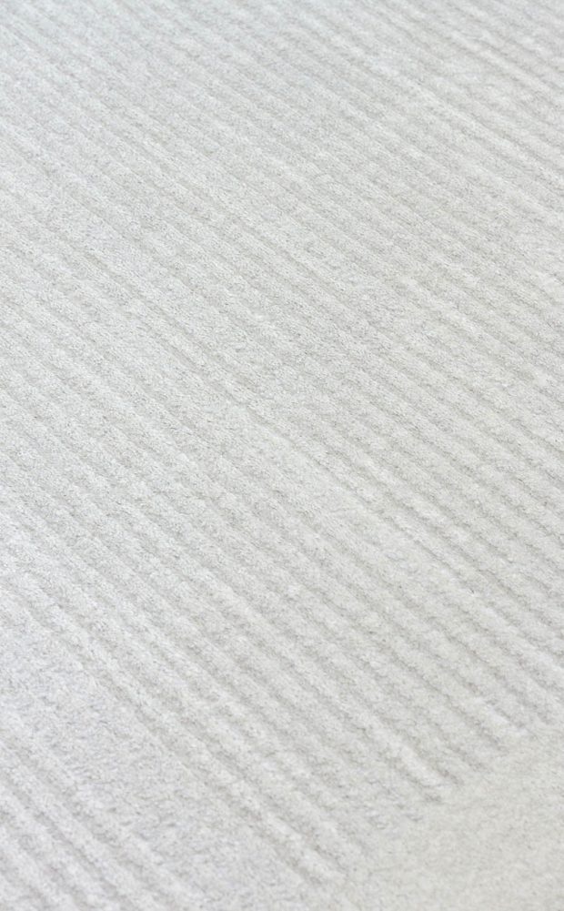 שטיח מודרני חלק אפור בהיר מסגרת