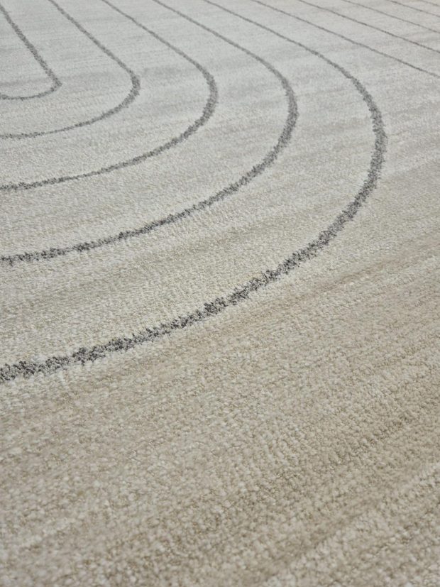 שטיח ספירל קרם אפור