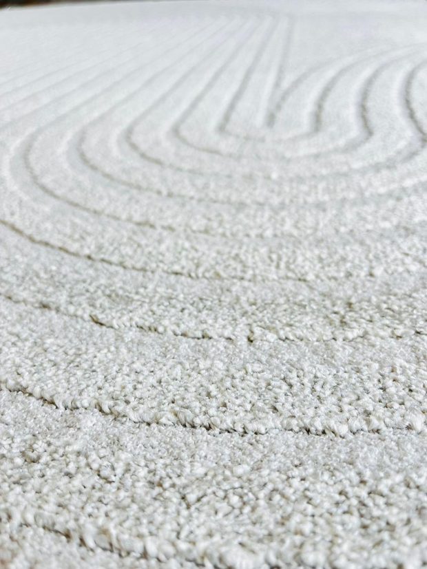 שטיח ספירל לבן