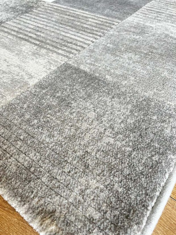 שטיח קוביות מודרני אפור