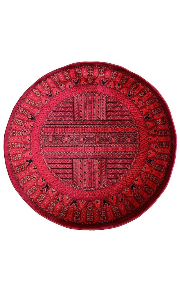 שטיח עגול בדוגמא אפגנית 7142