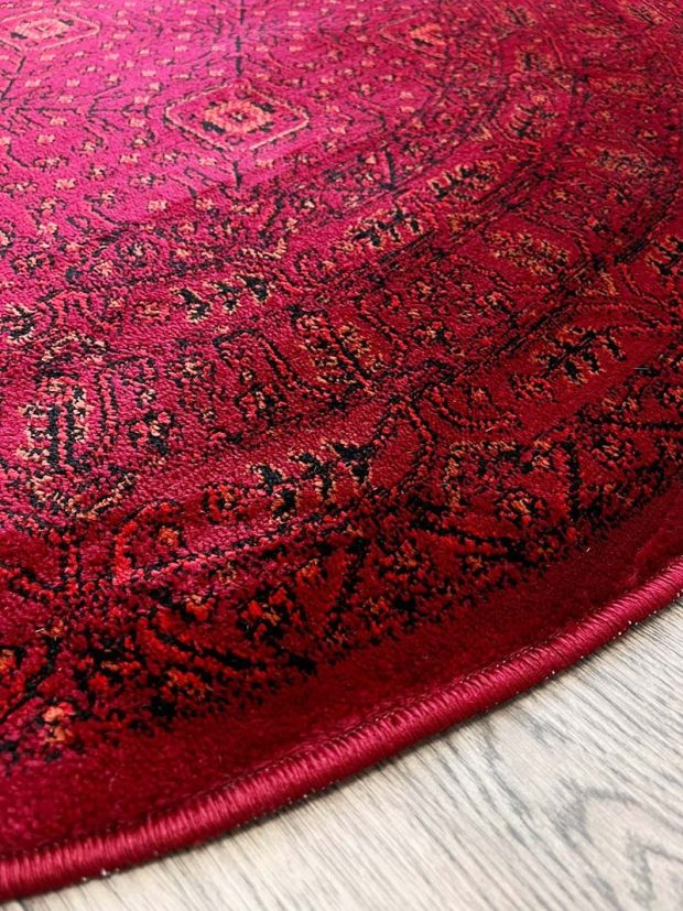 שטיח עגול בדוגמא אפגנית 7458