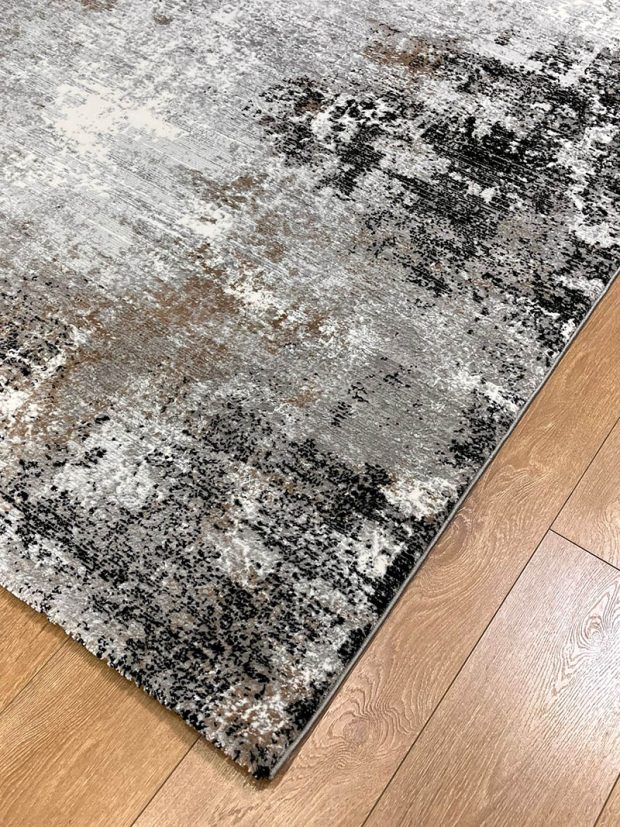 שטיח מודרני אפור שחור