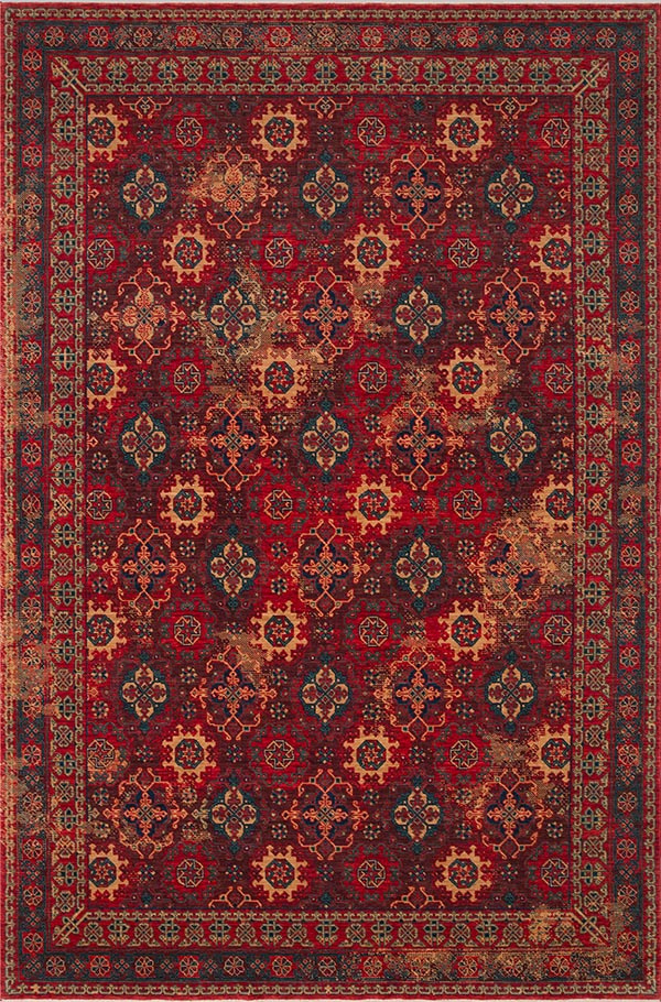 שטיח אתני צמר אדום