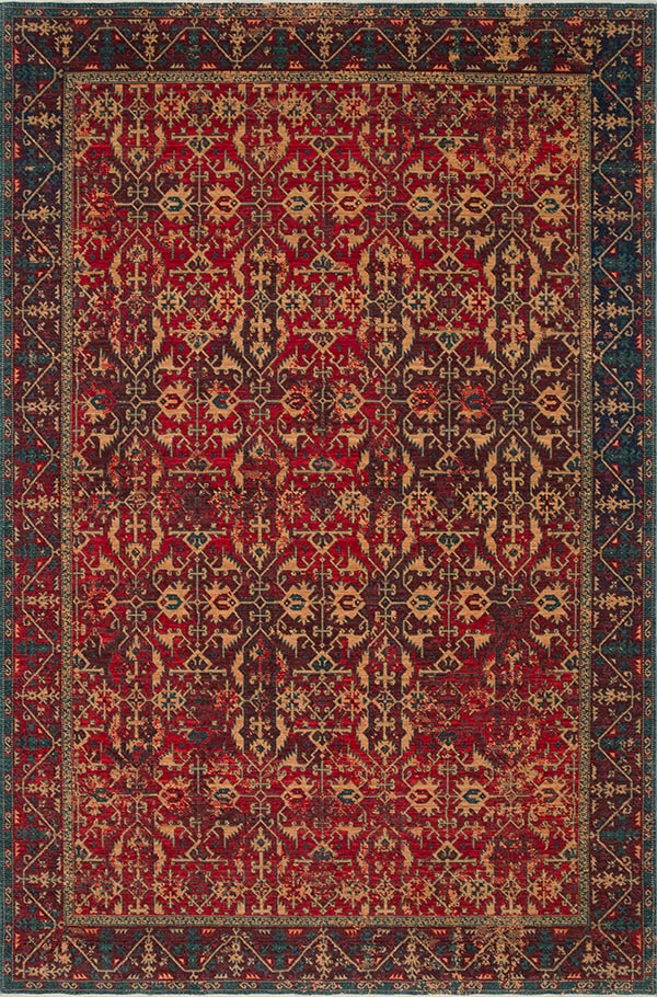 שטיח אתני צמר אדום