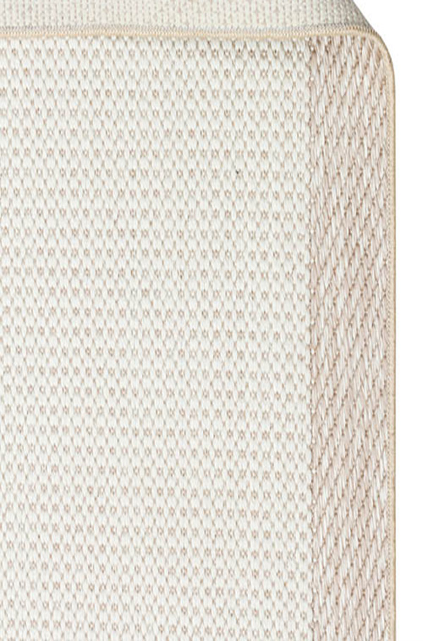 שטיח לולאות קרם עם מסגרת בז'