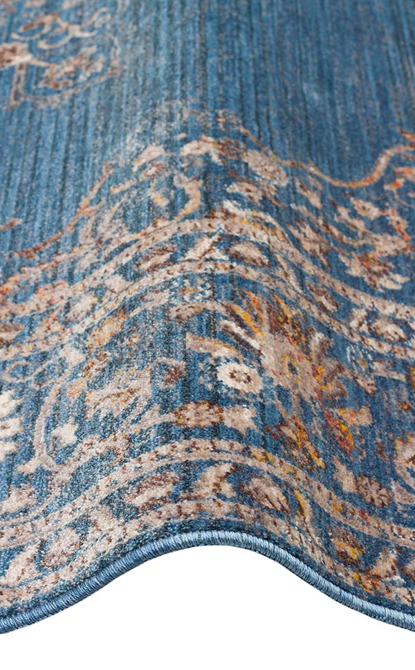 שטיח מדליון כחול