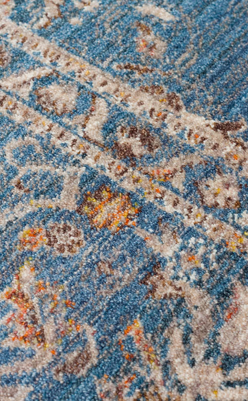 שטיח מדליון כחול