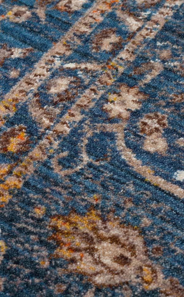 שטיח מדליון כחול