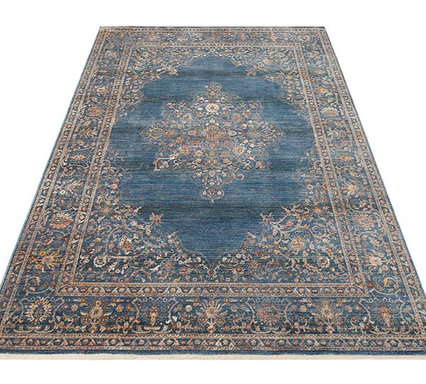 שטיח מדליון כחול