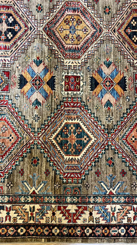 שטיח קזאק ירוק זית