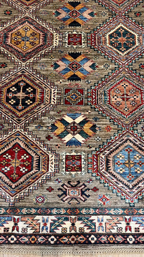 שטיח קזאק ירוק זית