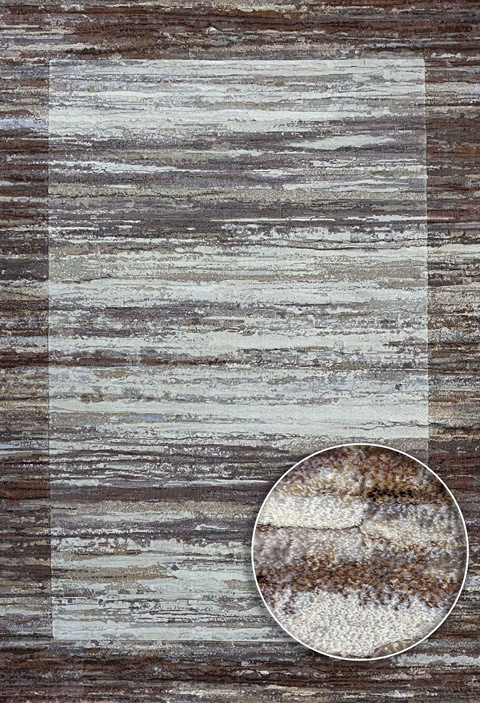 שטיח בלגי מסגרת חום