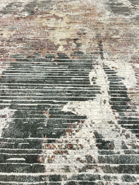 שטיח בלגי אבטרקטי מריחות צבע