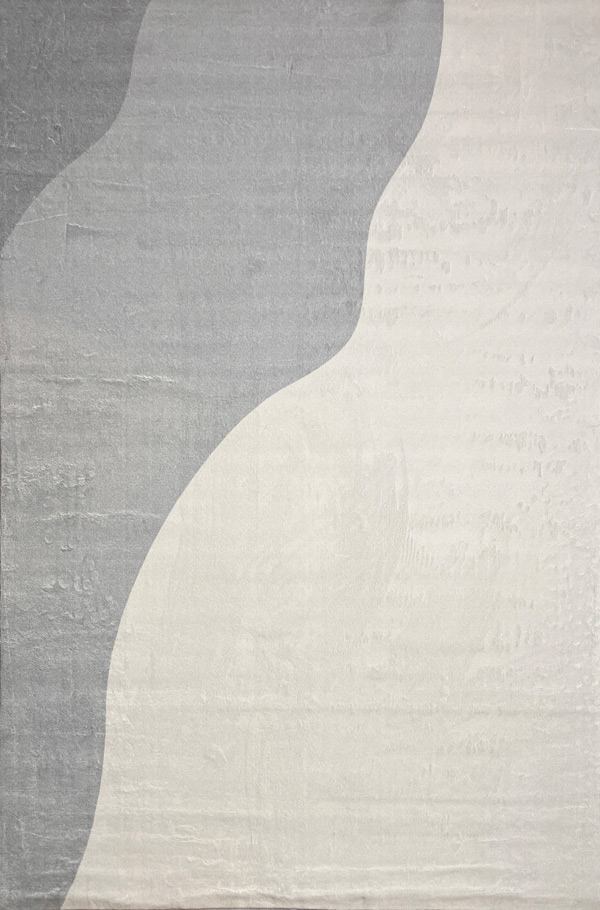 שטיח לוקה מודרני 3 גוונים של אפור גלים