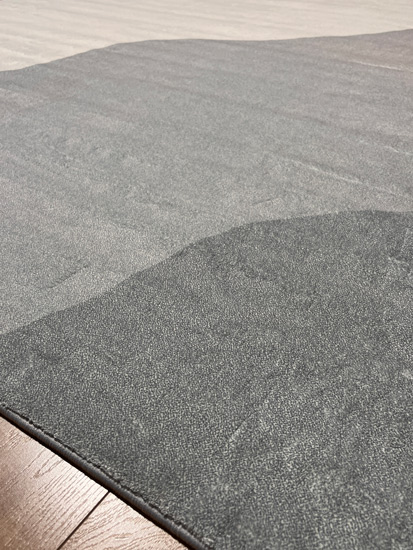 שטיח לוקה מודרני 3 גוונים של אפור גלים