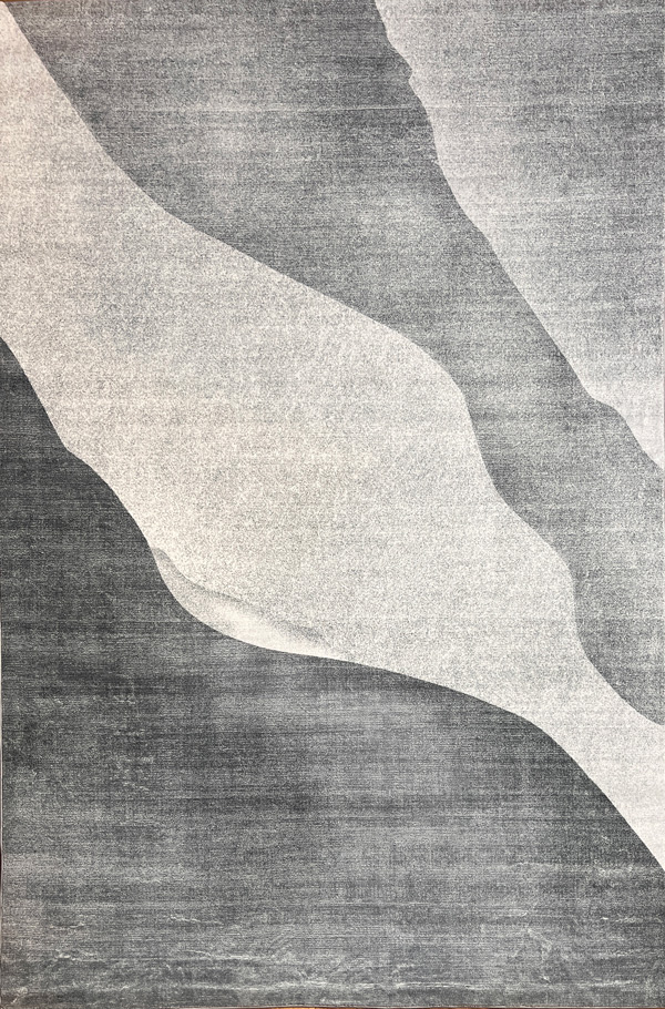 שטיח לוקה מודרני גלים בגווני אפור
