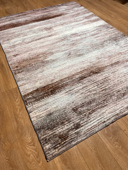 שטיח לוקה מודרני אבסטרקט גווני חום