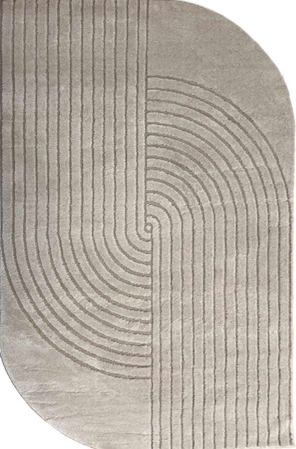 שטיח אמורפי אפור חם