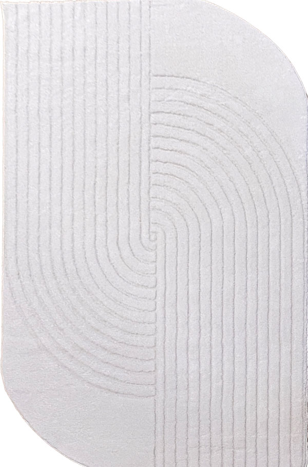 שטיח קשתות אמורפי קרם