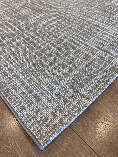 שטיח לולאות אפור לבן