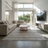 שטיח בלגי דגם בריסל 15, Modern Villa Living Room, Sharon Region, lifestyle props, Modern Israeli Villa Aesthetic, Clear Su...