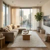 שטיח פלאפי פנינה, Scandi Neutrals, Flat Cloudy Sky, lifestyle props.