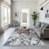שטיח סאטן סילבר 11 SALE, Contemporary Israeli-style living room with high ceilings, Contemporary Israeli Eclectic Boho Rea...