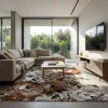 שטיח בלגי דגם בריסל 41, Modern Villa Living Room, Sharon Region, lifestyle props, Modern Israeli Villa Aesthetic, Clear Su...
