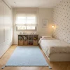 שטיח ילדים בונבון תכלת חלק, Scandi Neutrals, lifestyle props, Soft Window Light.
