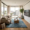 שטיח פלאפי SKY, Scandi Neutrals, Flat Cloudy Sky, lifestyle props.