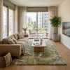 שטיח פלאפי אוליב, Scandi Neutrals, Flat Cloudy Sky, lifestyle props.