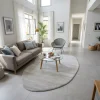 שטיח FLOW אמורפי דגם ZEN 02 CONCRETE, Contemporary Israeli-style living room with high ceilings, Contemporary Israeli Ecle...