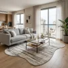 שטיח FLOW אמורפי דגם לגוס 02, Scandi Neutrals, Soft Window Light, lifestyle props.