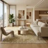 שטיח אליסטה 206 OLIVE, Scandi Neutrals, lifestyle props, Soft Window Light.